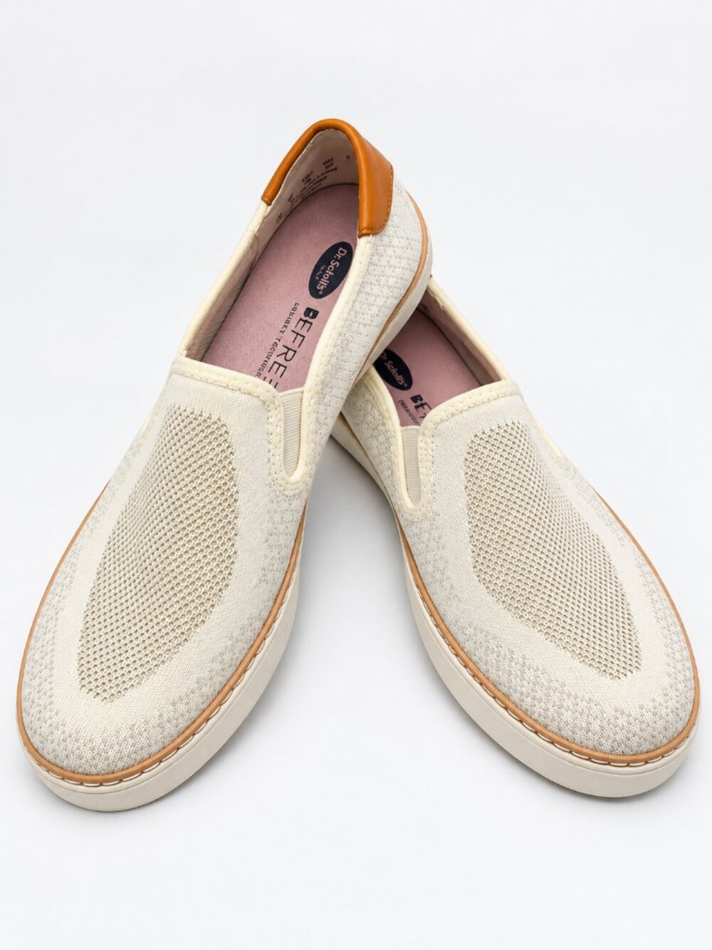 Dr. Scholl’s Cream Knit Slip-On Sneakers, Women’s Size 8M